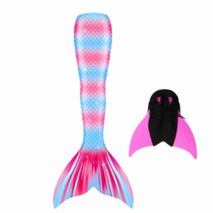 queue-de-bain-fantaisie-rose-et-bleu-raye-pour-enfant-deguisement-sirene