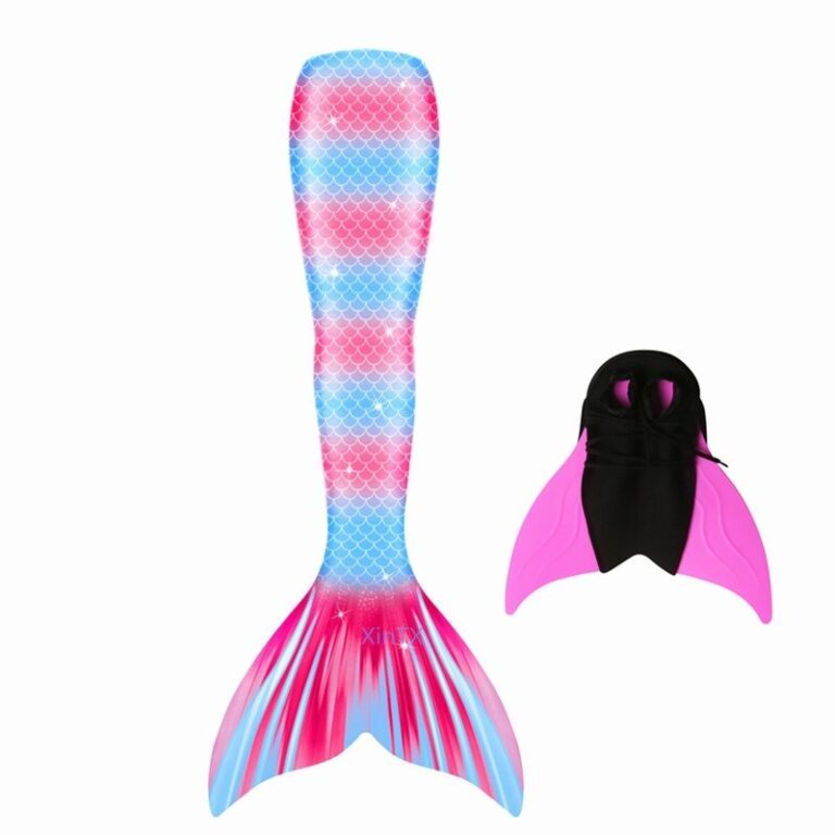 queue-de-bain-fantaisie-rose-et-bleu-raye-pour-enfant-deguisement-sirene