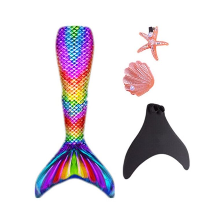 queue-de-nage-fantaisie-enfant-motifs-iridescent-colores-pour-deguisement-et-baignade