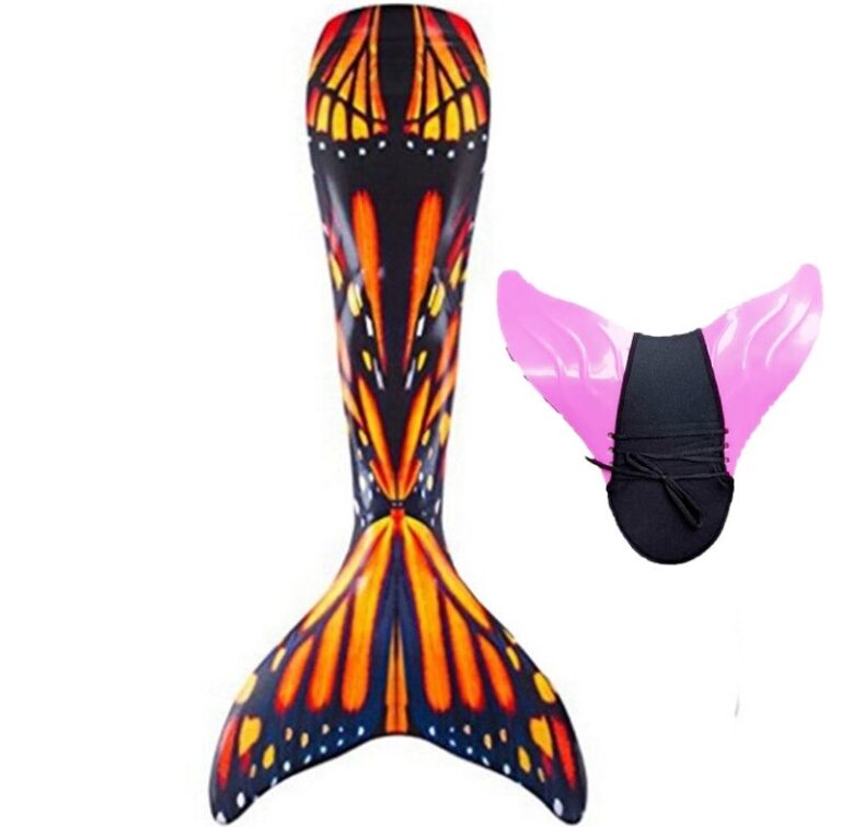 queue-de-nage-fantaisie-orange-enfant-adulte-pour-deguisement-aquatique-et-plongee